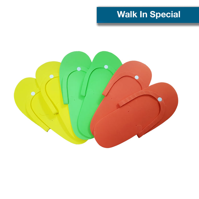 [Walk In Special] Cre8tion Non-Slippery Disposable Plastic Button - Pedicure Slippers