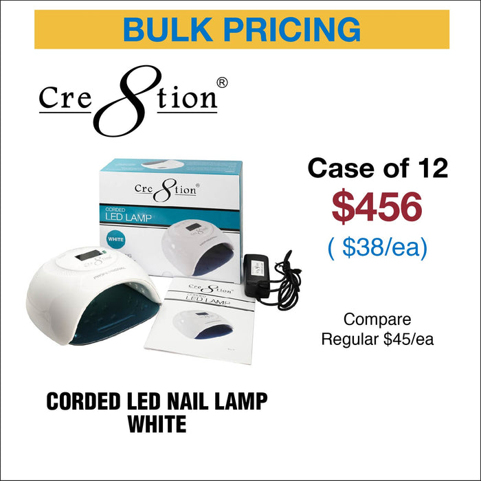 Lámpara de uñas LED con cable Cre8tion blanca