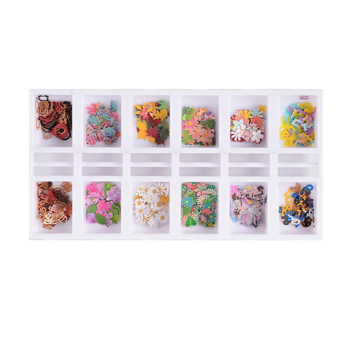Cre8tion Colorful Design Nail Art Sequins Box 02 12 Styles