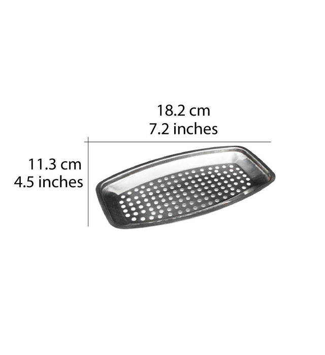 Cre8tion Stainless Steel Small Tray with holes 18.2 x 11.3cm