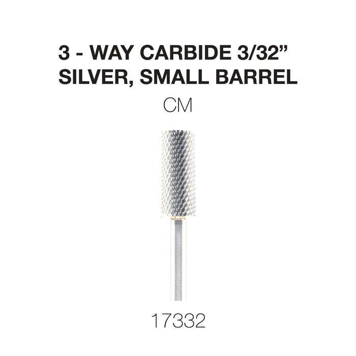 Cre8tion 3-Way Carbide Silver, Small Barrel 3/32"
