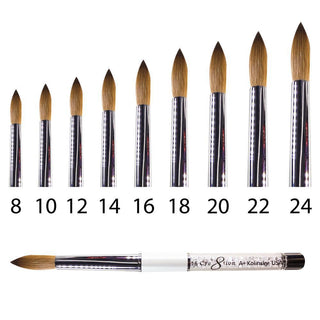 Cre8tion Kolinsky Acrylic Brush - Rhinestone Handle Size 24 - C8 Nail SupplyCre8tion12154-Crimped