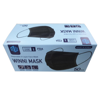 Winni Disposable Face Mask (Korea) - Black