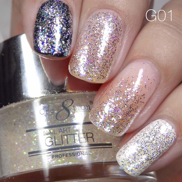Cre8tion Nail Art Glitter 0.5oz 01