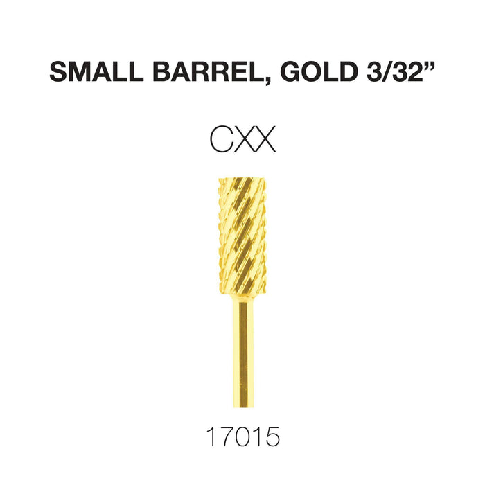 Cre8tion Carbide Small Barrel, Gold 3/32"