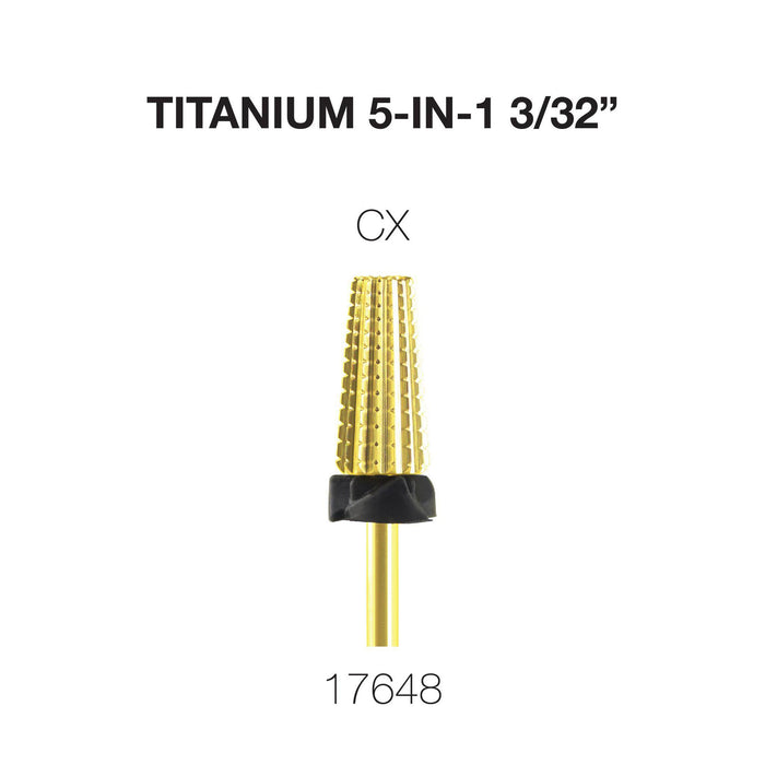 Cre8tion Titanium 5 in 1 Nail Filing Bit 3/32"