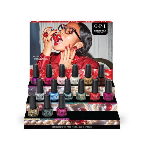 OPI Nail Lacquer - Holiday 22 Jewel Be Bold Collection - 15pcs - WITH DISPLAY