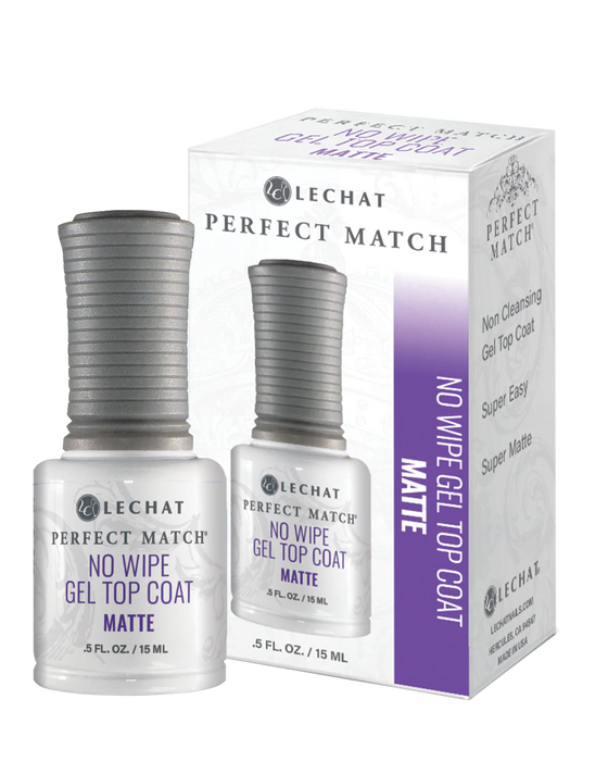 Lechat Perfect Match - Capa superior de gel sin limpiar, mate, 0.5 oz