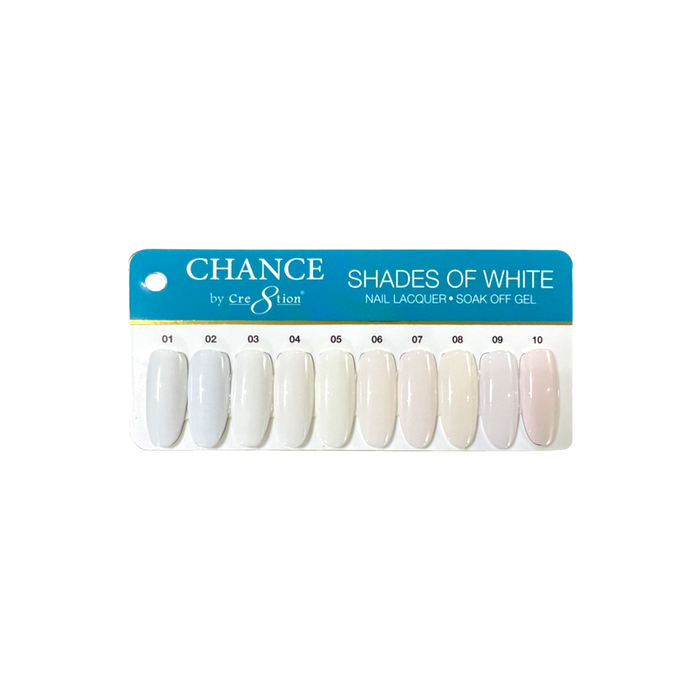 Chance Shade Of White Color Chart 10 colors
