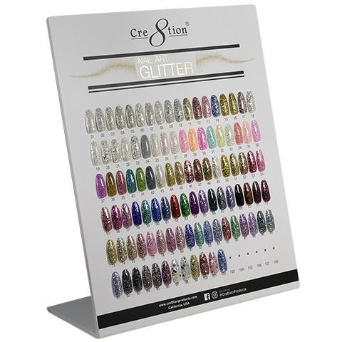 Cre8tion Counter Foam Display - Nail Art Glitter Color Chart