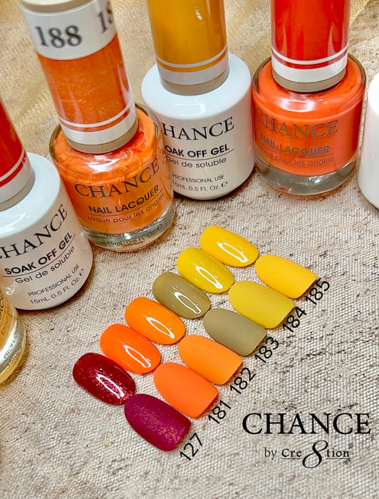Chance Matching Color Gel &amp; Nail Lacquer 0.5oz - 36 colores - Hello Autumn Collection con 2 juegos de carta de colores