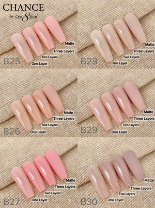Chance Full Set - Matching Duo 0.5oz - Bare Collection 36 Colors w/ 1 sets color chart