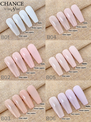 Chance Full Set - Matching Duo 0.5oz - Bare Collection 36 Colors w/ 1 sets color chart